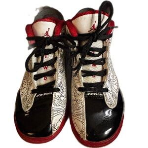 Jordan Dub Zero Boys Sneakers Size 13C White/Black/Red
